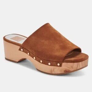 Dolce Vita DORADO Mules in Saddle Suede, Size 8
